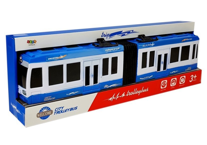 Articulated Bus with Friction Drive Blue