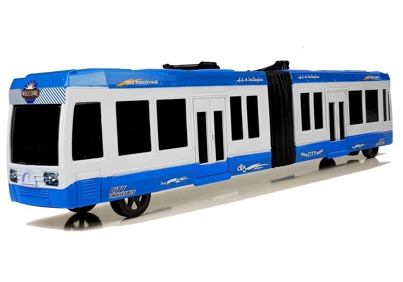 Articulated Bus with Friction Drive Blue