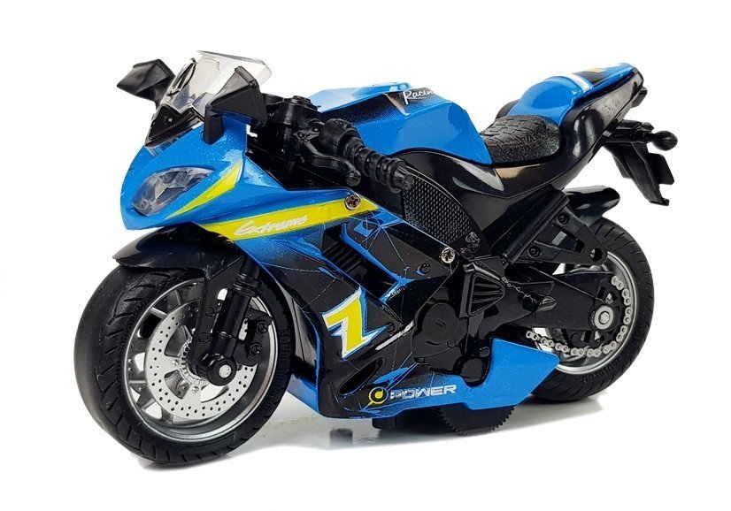 Sports Motorcycle with Sounds 1:14 Blue