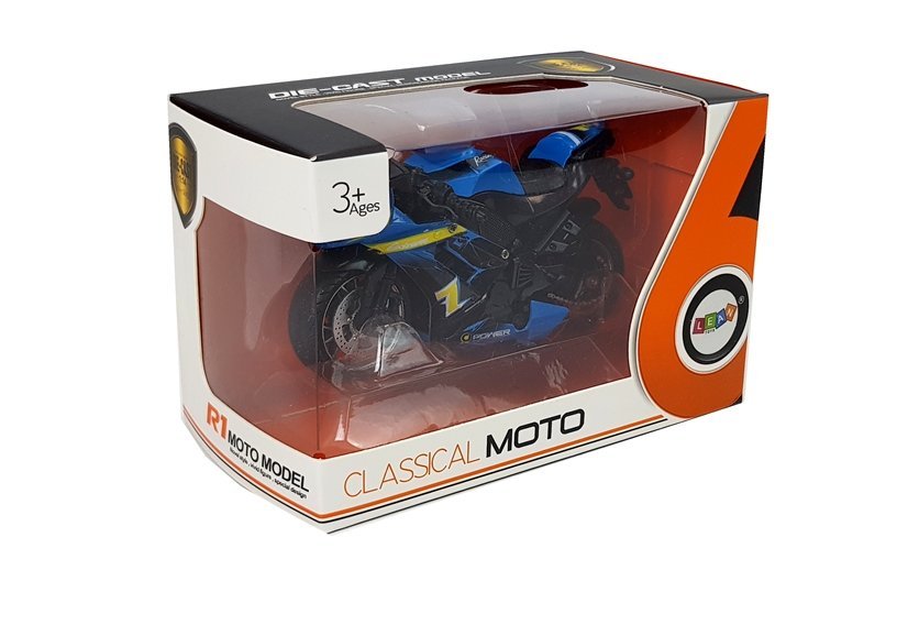 Sports Motorcycle with Sounds 1:14 Blue