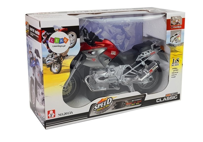 Battery-operated Motorcycle with Lights and Music Red