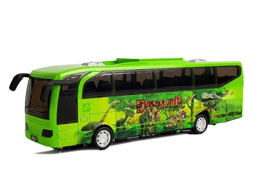 Jurassic Park Bus Green Dinosaurs Spring Drive Light Sound