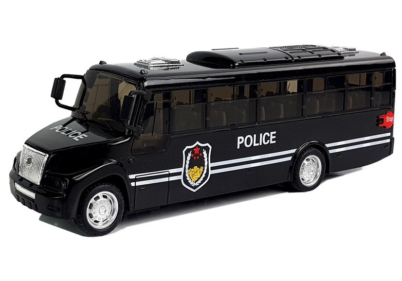 Black Police Bus Spring Drive Lights