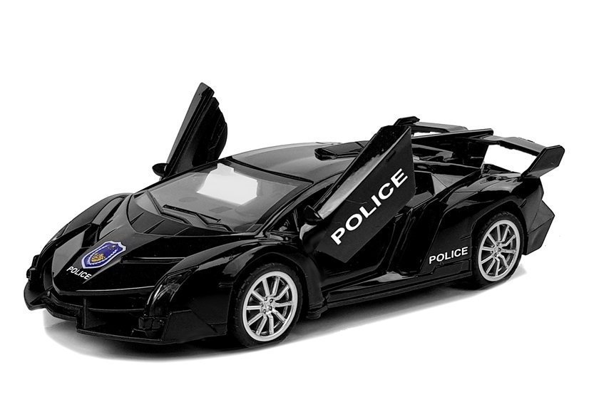 Sports Car with Tension and Sound Police Black