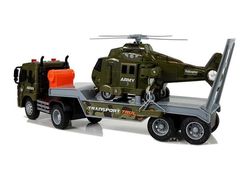 Auto Transporter Helikopter Wojskowy 1:16  Dźwięk Światła