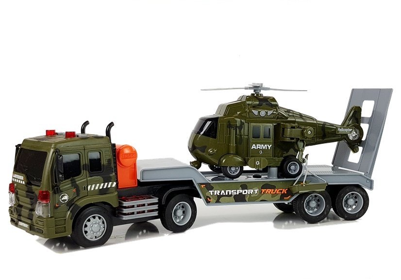 Auto Transporter Helikopter Wojskowy 1:16  Dźwięk Światła