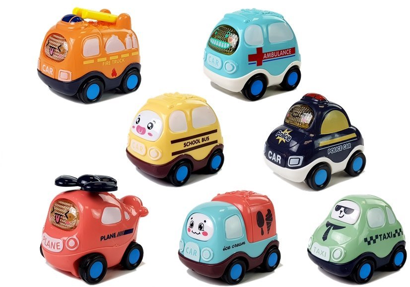 Set of Toy Cars for children with a stretch 7 elements