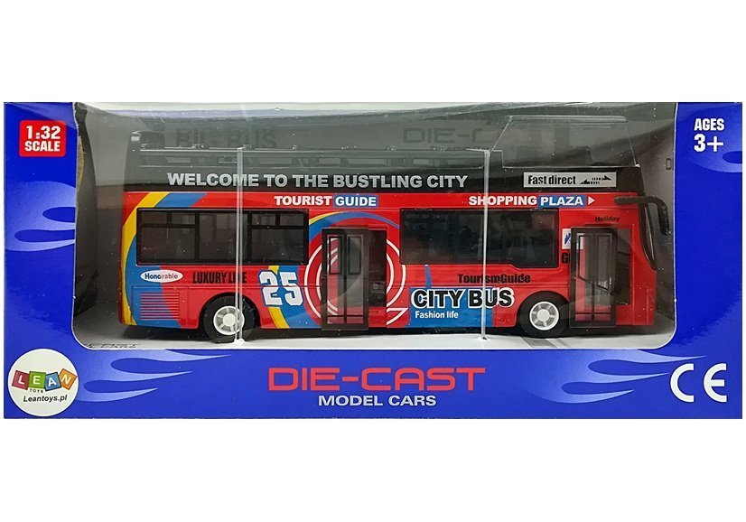 Tourist Coach Double Decker Openable Door Red