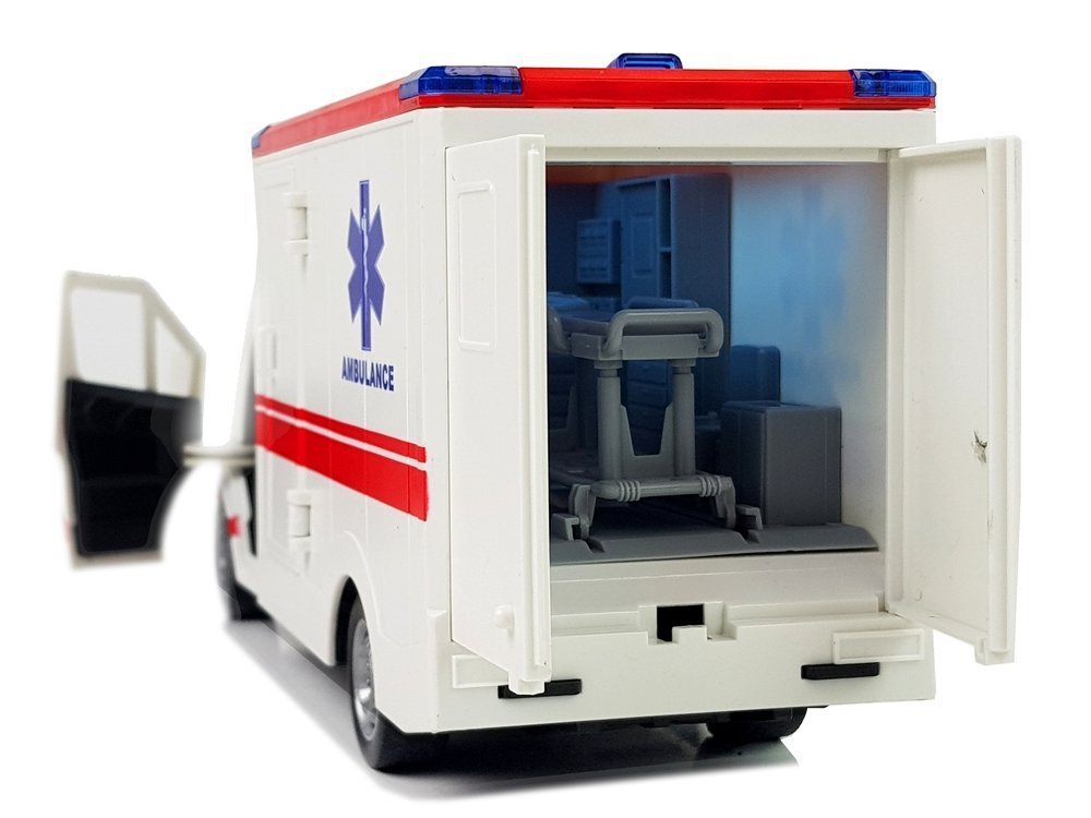 Friction Drive Ambulance 1:16 Sound Lights