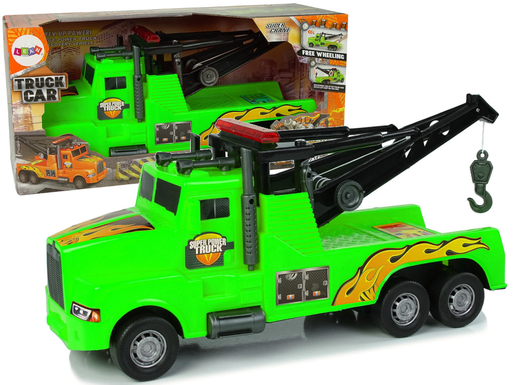 Auto Tow Truck Roadside Assistance 1:10 Green Rope