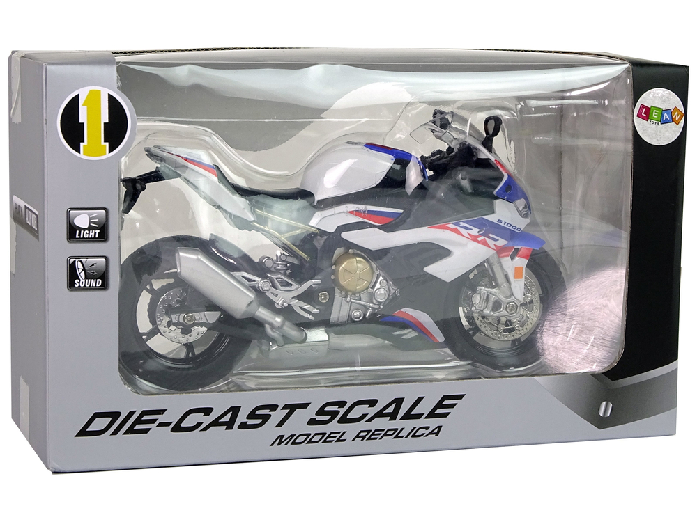 Motorbike Model BMW S1000RR White Sounds Lights