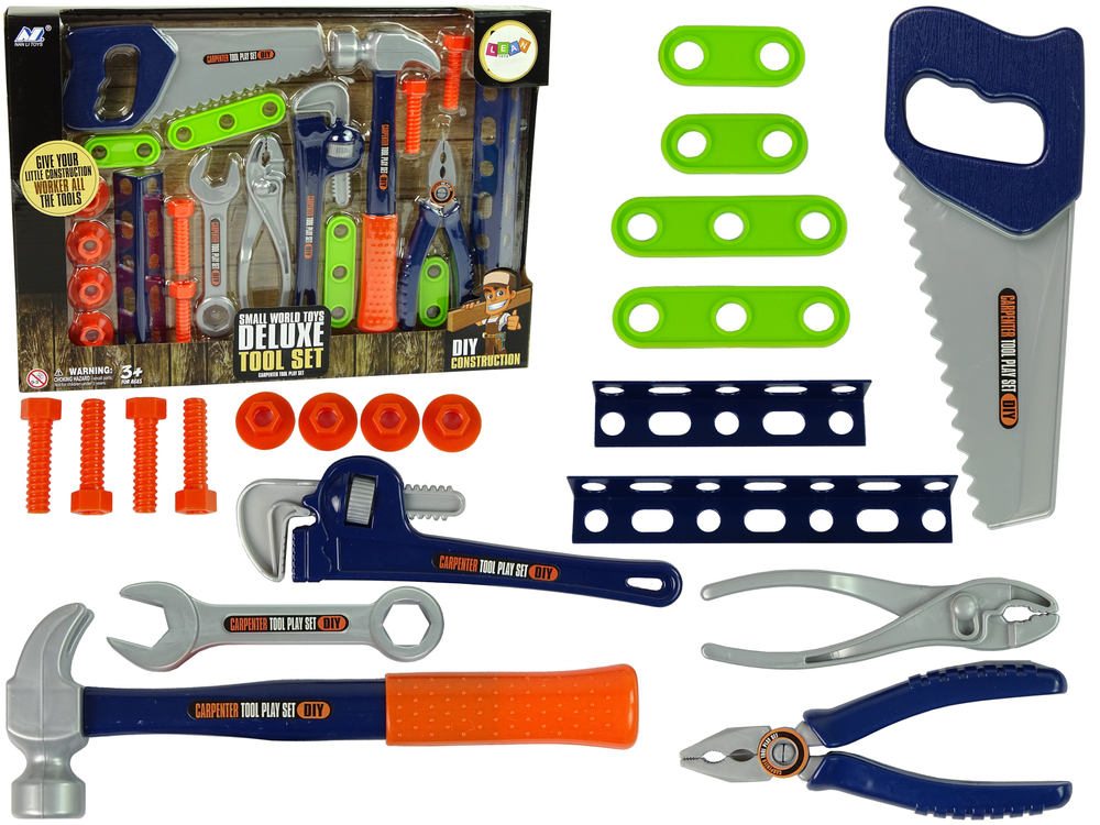 Handyman Set Tools Screwdriver Hammer Saw