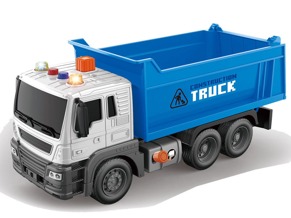 Construction Vehicle Tipper Truck 1:16 Blue Lift Trailer