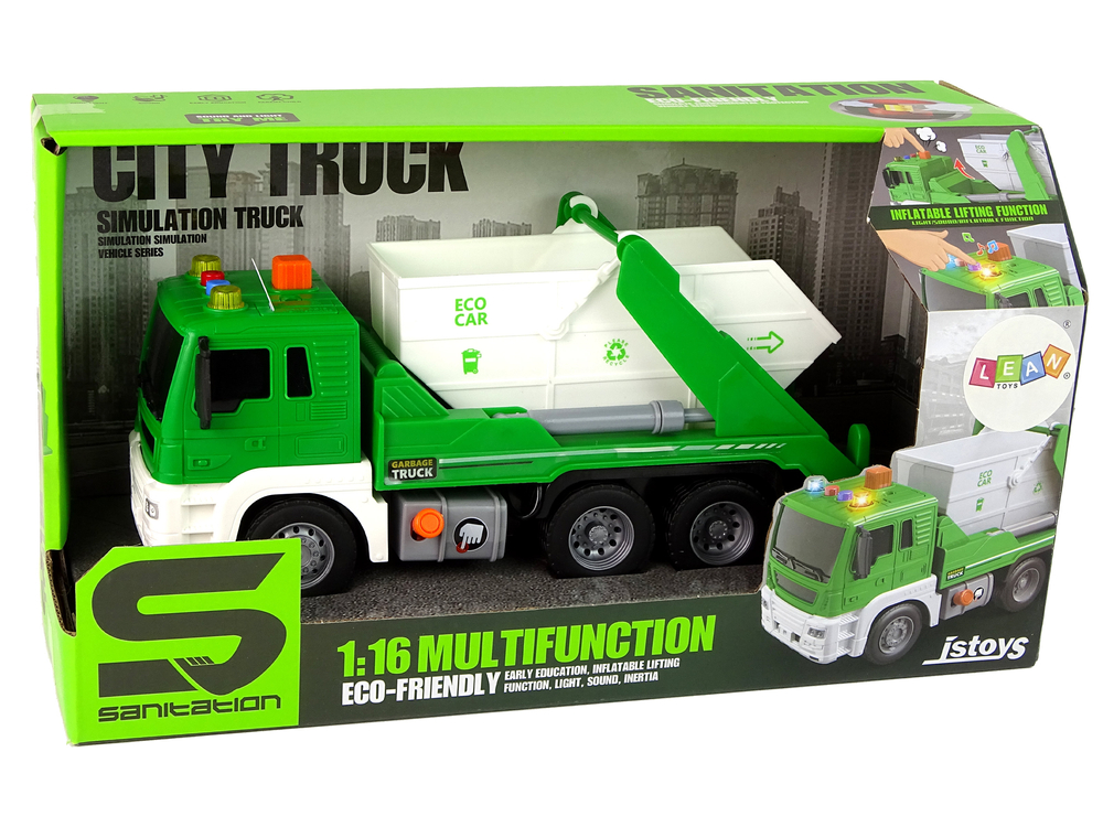 Rubbish truck Segregation Green friction Drive 1:16