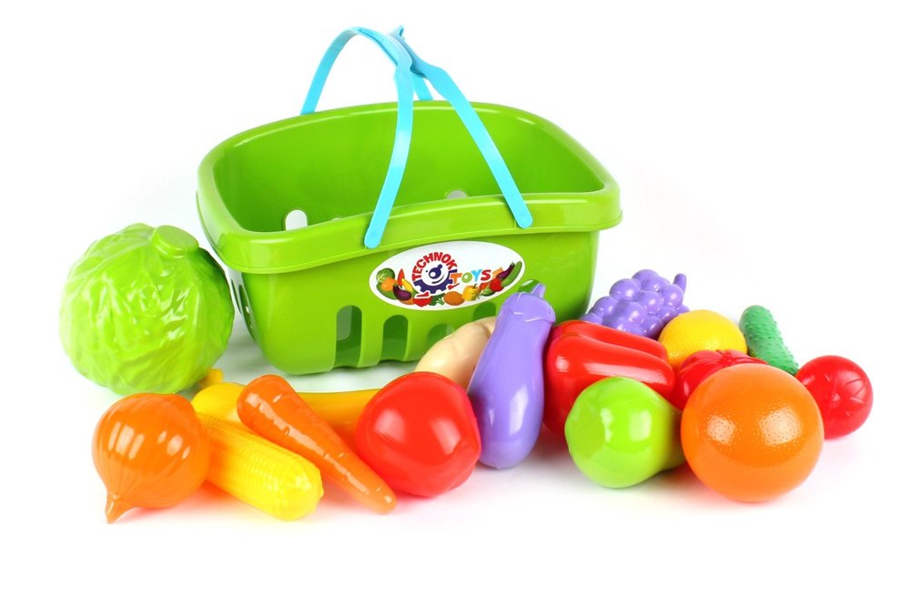 Basket Grocery Set For Shopping Vegetables, Fruits Blue 5354