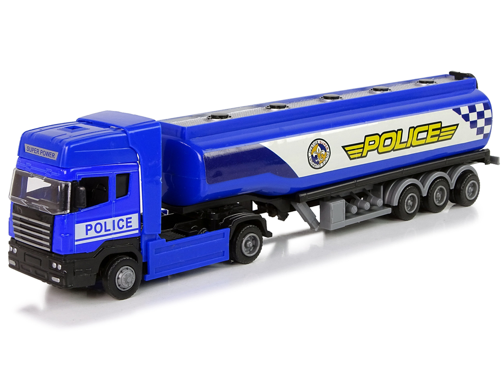 Blue Police Tank Truck 30 cm Long