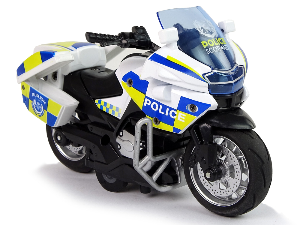 Police Motorcycle 1:14 Pull-Back Drive Sound Lights