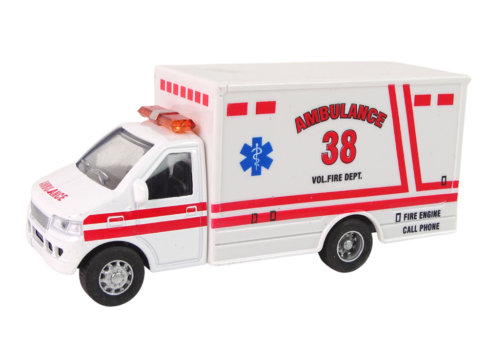 Ambulance Rescue Vehicle Friction Drive 2 Colours