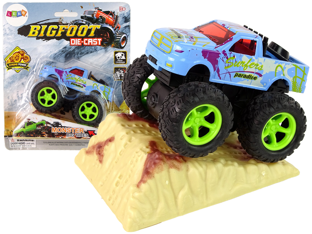 Resorak Monster Truck  Pull Back drive  Rubber tyres Metal body + Evolving Ramp