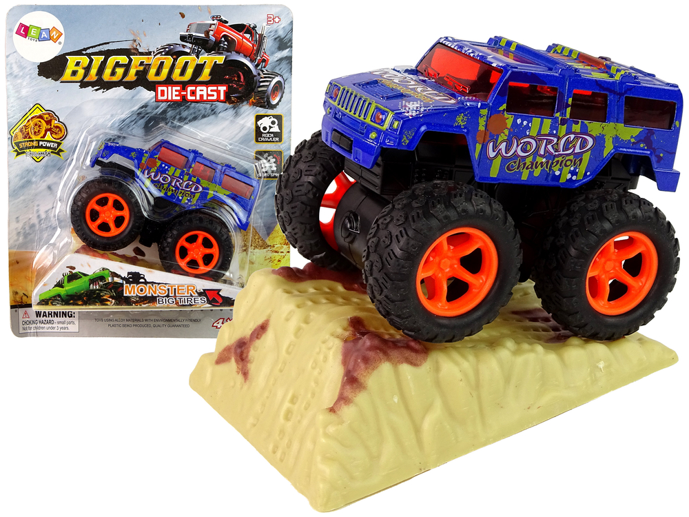 Resorak Monster Truck  Pull Back drive  Rubber tyres Metal body + Evolving Ramp