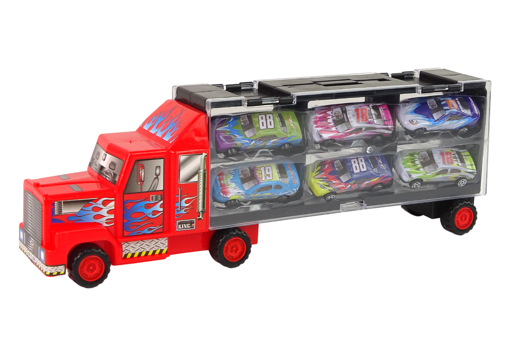 Transport Truck and Race Car Set 12pcs.