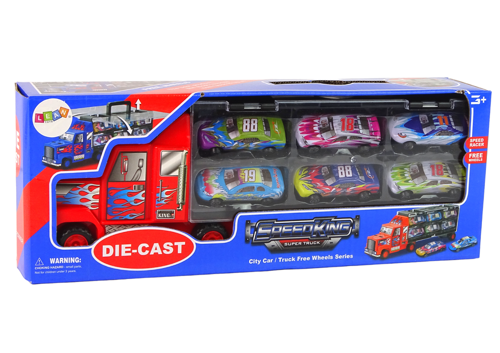 Transport Truck and Race Car Set 12pcs.