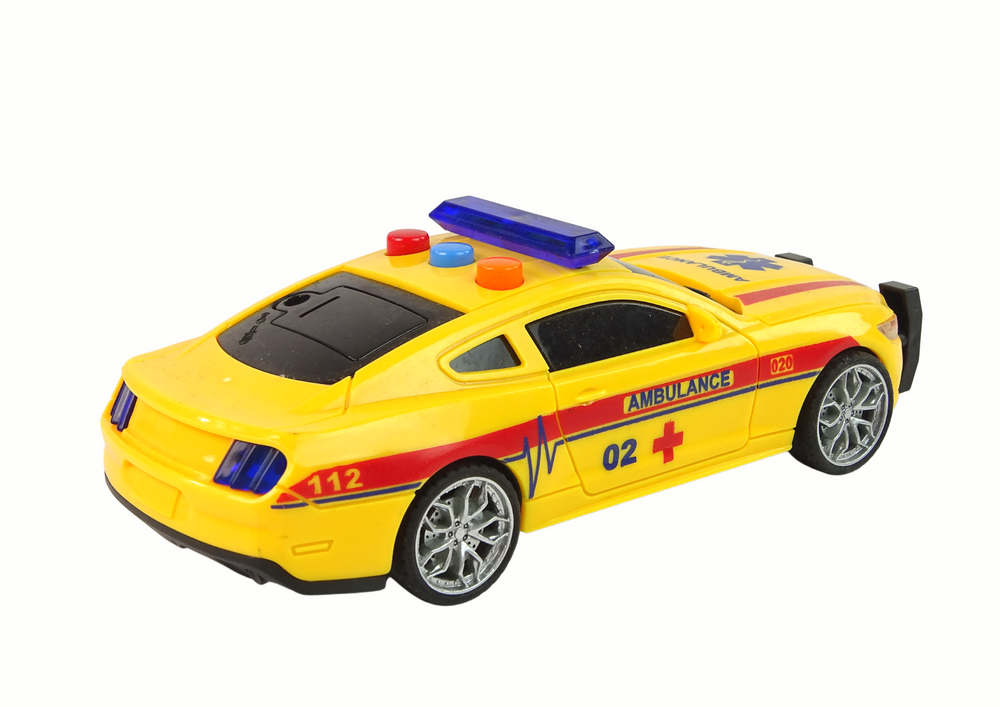 Sports Car Ambulance Lights Sound Yellow