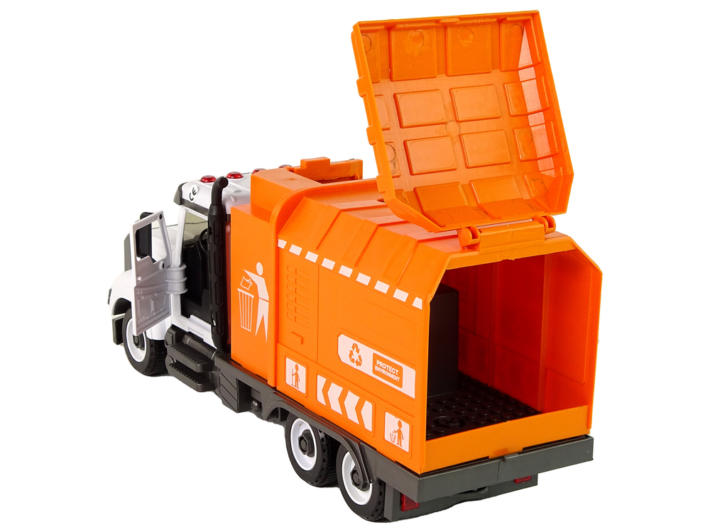 Garbage Truck for Unscrewing and Twisting Accessories Orange