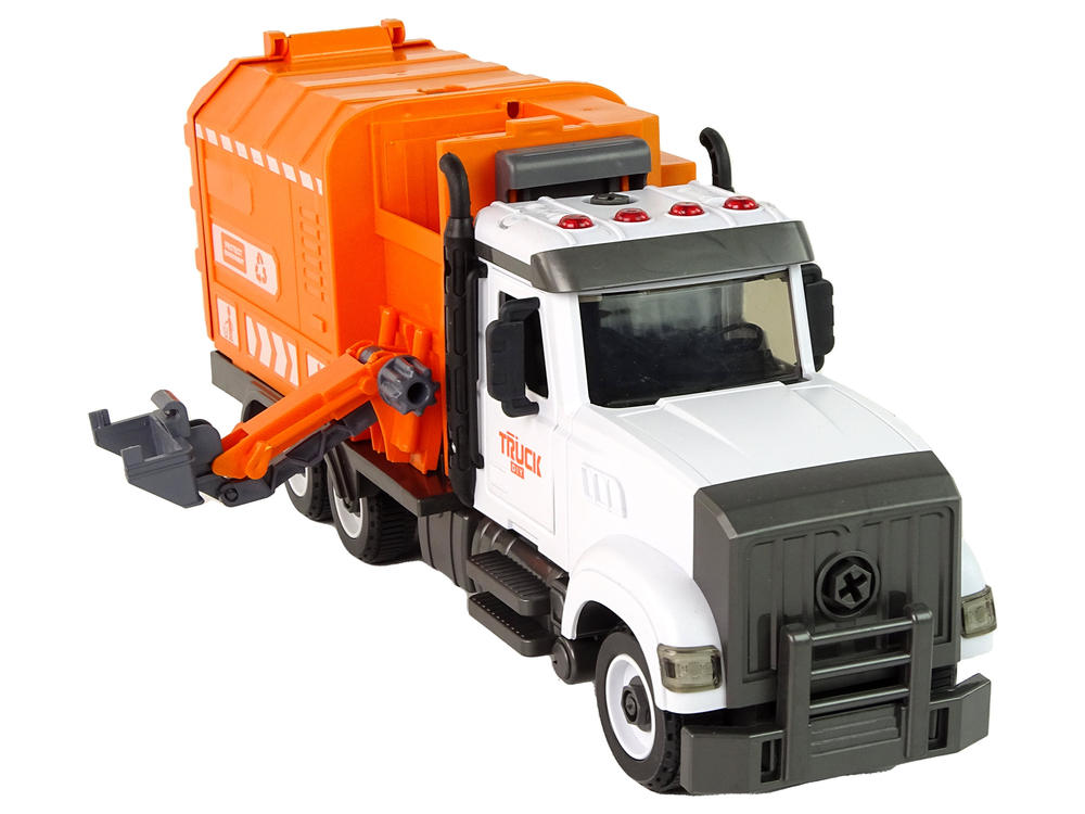 Garbage Truck for Unscrewing and Twisting Accessories Orange