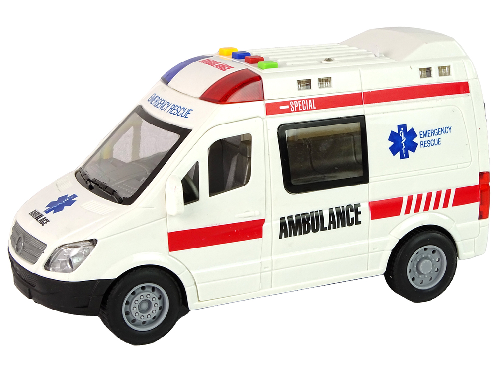 Ambulance Lights Sounds Friction Drive