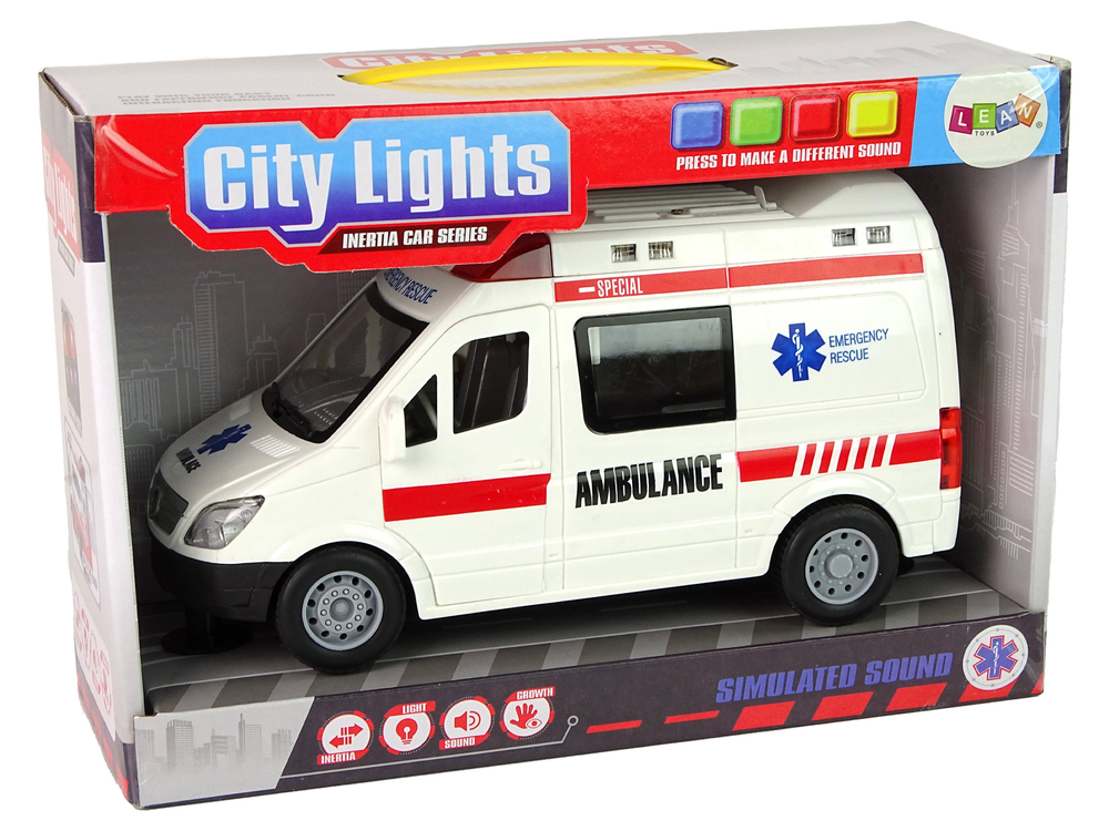 Ambulance Lights Sounds Friction Drive