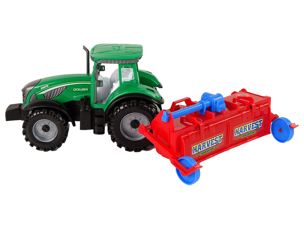 Tractor With Plough Friction Drive Red