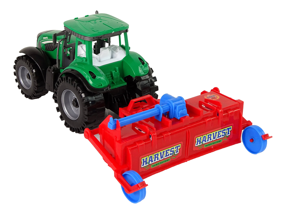 Tractor With Plough Friction Drive Red