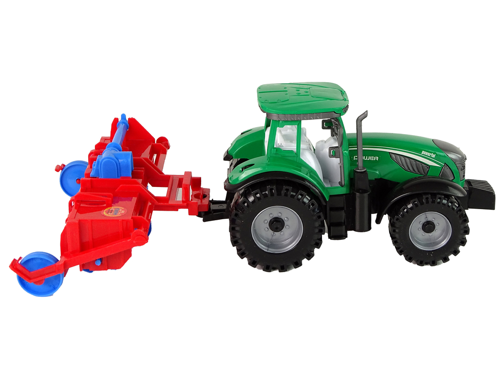 Tractor With Plough Friction Drive Red