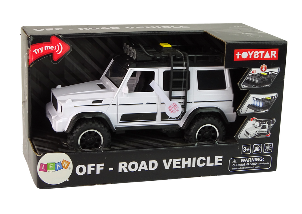 Car Car Off-Road White Sound Lights Vehicle 1:14