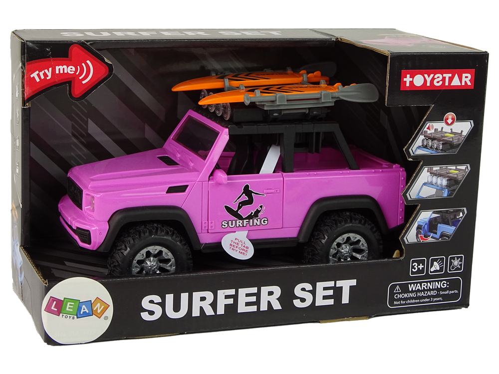 Off-Road Car 1:14 Friction Drive Pink Surfing