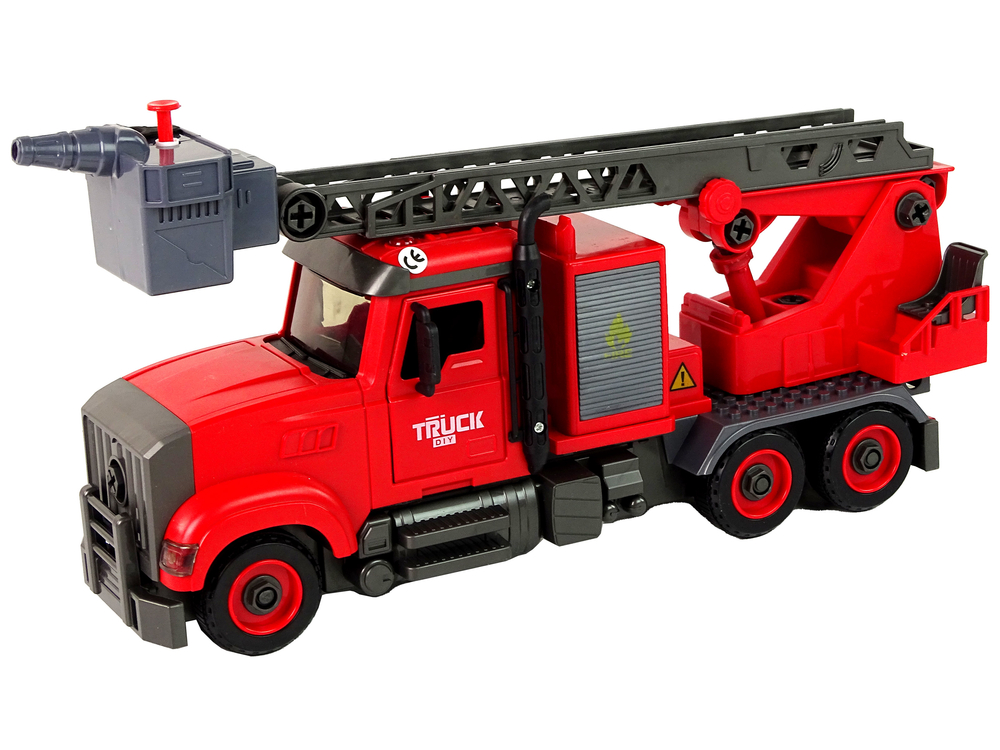 Fire Truck Fire Brigade for Unscrewing Accessories Red