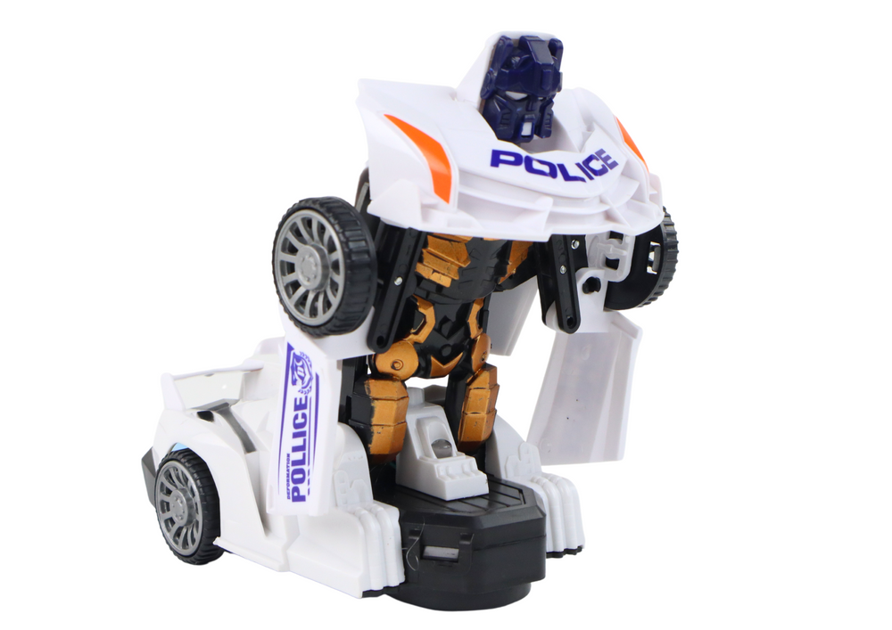 Robot Car Police White 2in1 Transformation