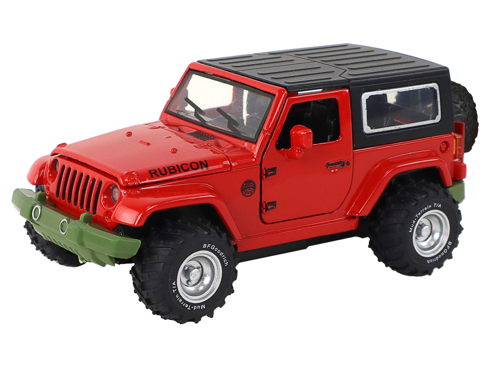 Off-Road Car Battery Powered Friction Drive Metal Red 1:32