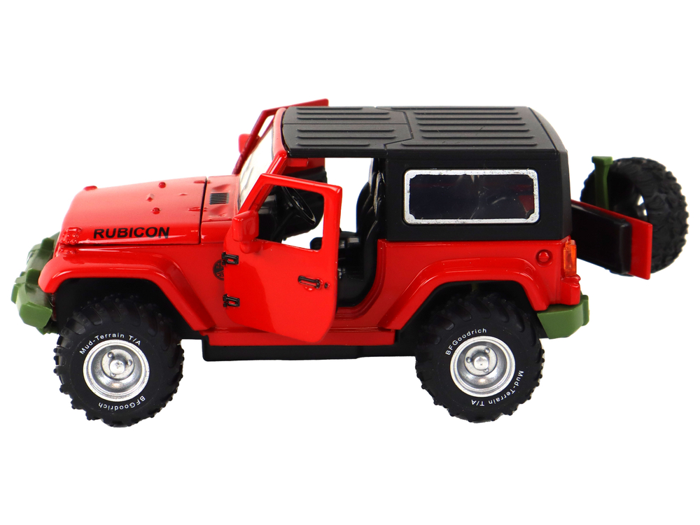 Off-Road Car Battery Powered Friction Drive Metal Red 1:32