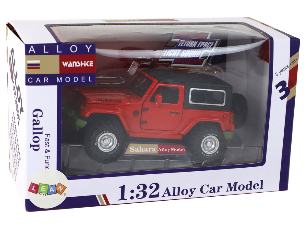 Off-Road Car Battery Powered Friction Drive Metal Red 1:32