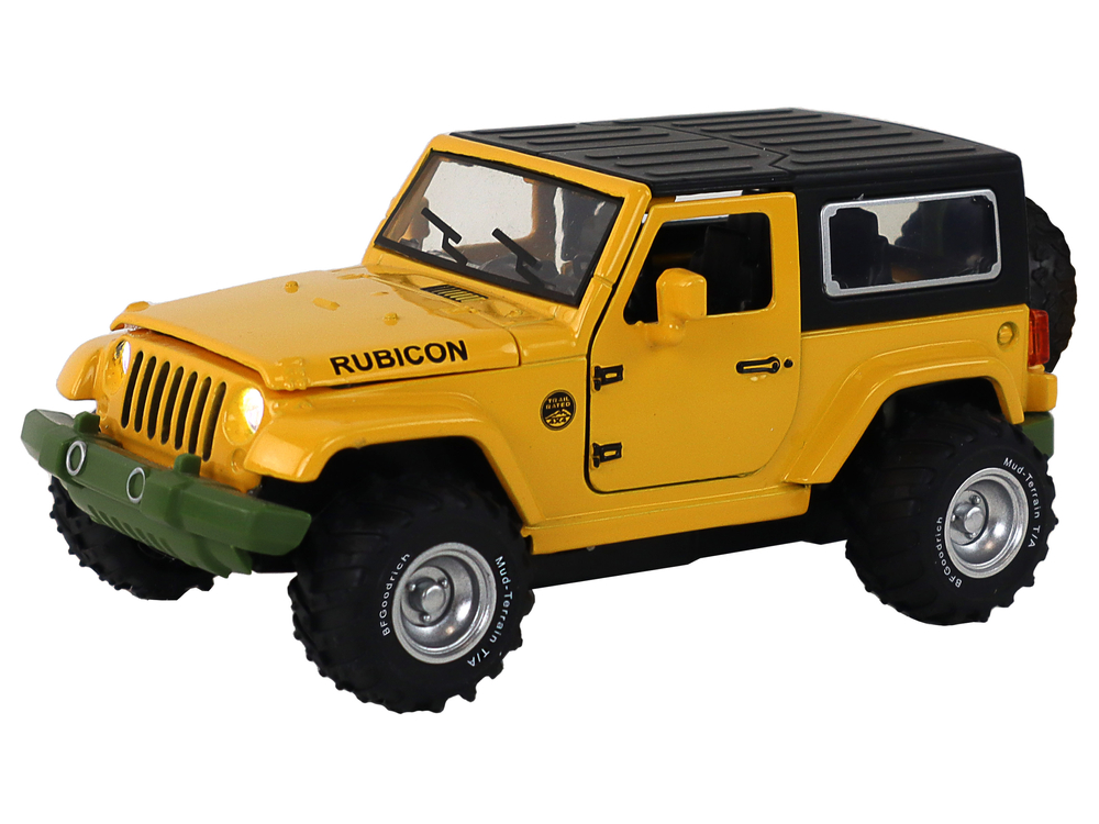 Off-Road Car Battery Powered Friction Drive Metal Yellow 1:32