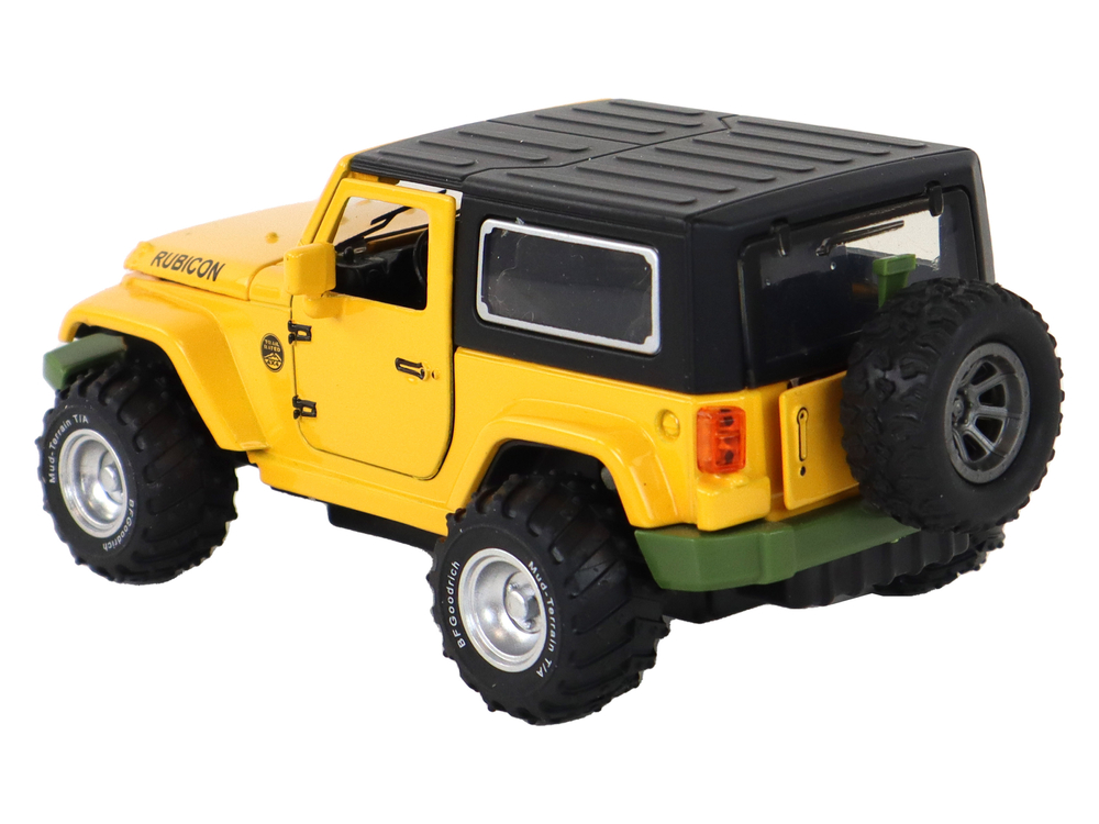 Off-Road Car Battery Powered Friction Drive Metal Yellow 1:32