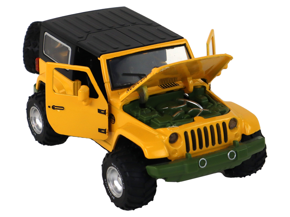 Off-Road Car Battery Powered Friction Drive Metal Yellow 1:32