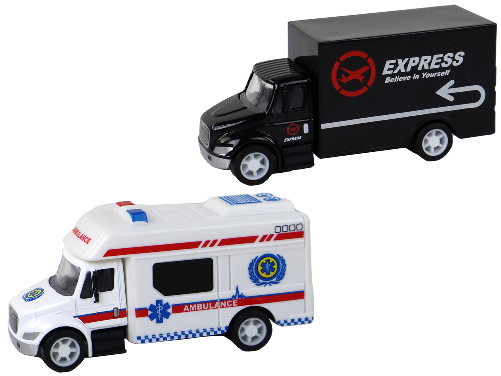 Camper Truck Ambulance Ice Cream Parlor With Friction Drive 1:87 A