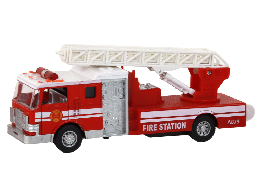 Fire Truck With Friction Drive Sound Extendable Ladder