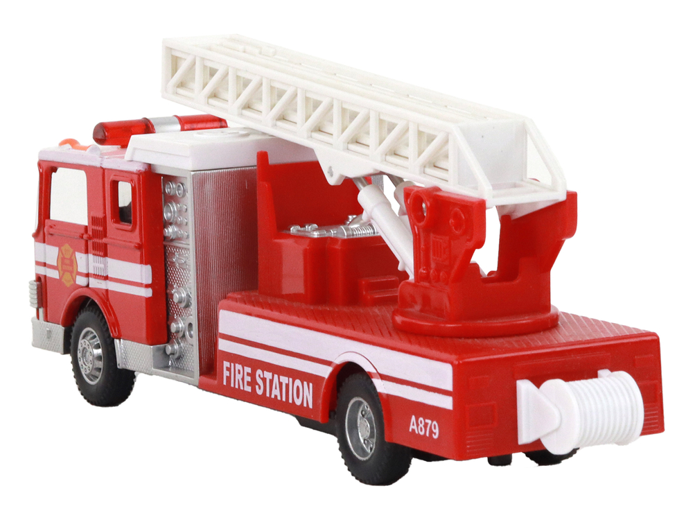 Fire Truck With Friction Drive Sound Extendable Ladder