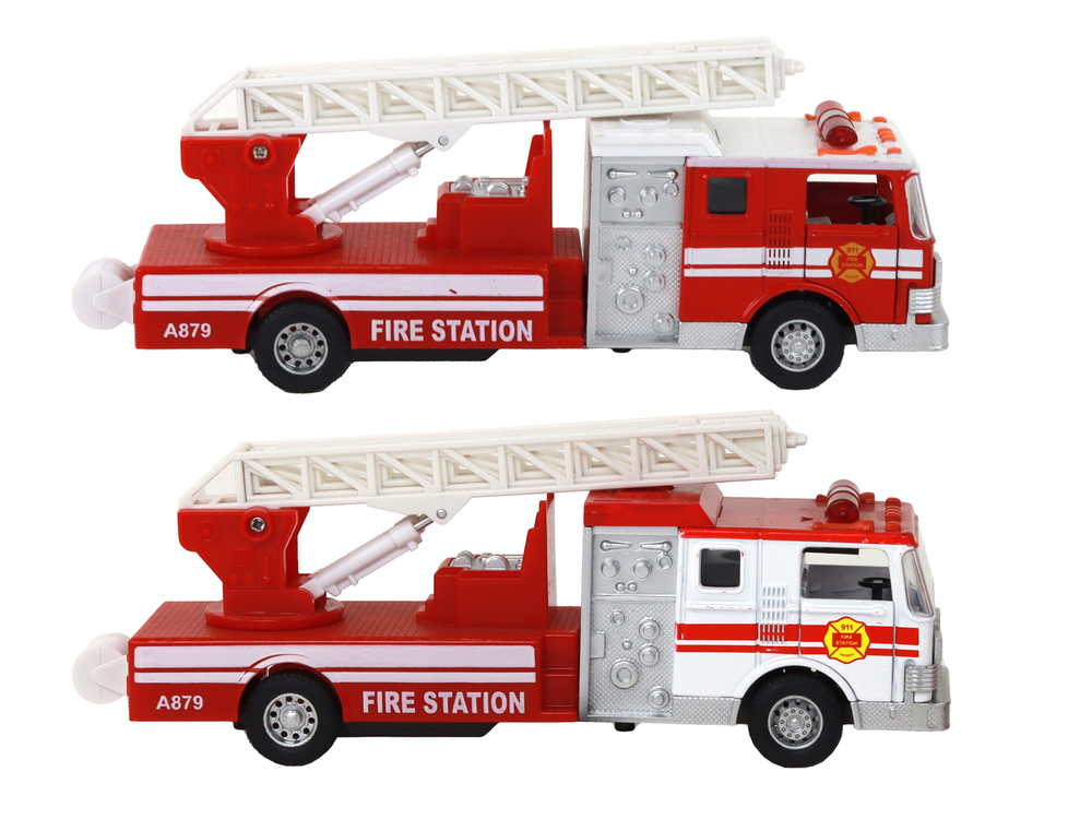 Fire Truck With Friction Drive Sound Extendable Ladder