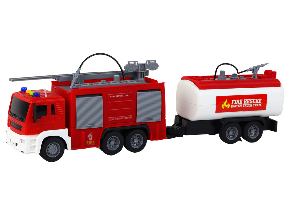 Fire Department With Trailer Fire Truck 1:16 Sounds of Light