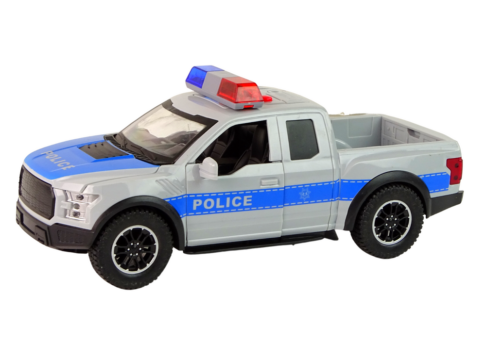 Off-Road Vehicle Police Gray Opening Door Sound Light